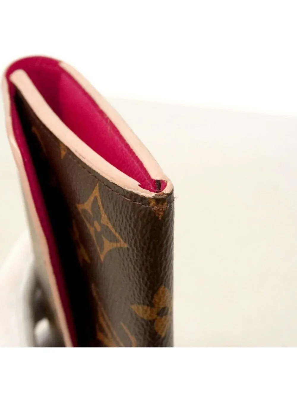 Louis Vuitton Wallet Monogram Portefeuille Emily Flower Motif Brown Rose